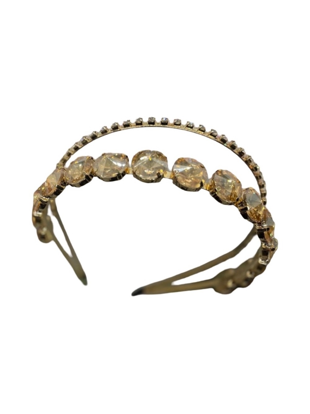 Gold-Tone Crystal Headband with Clear Stones FINAL PRICE DROP
